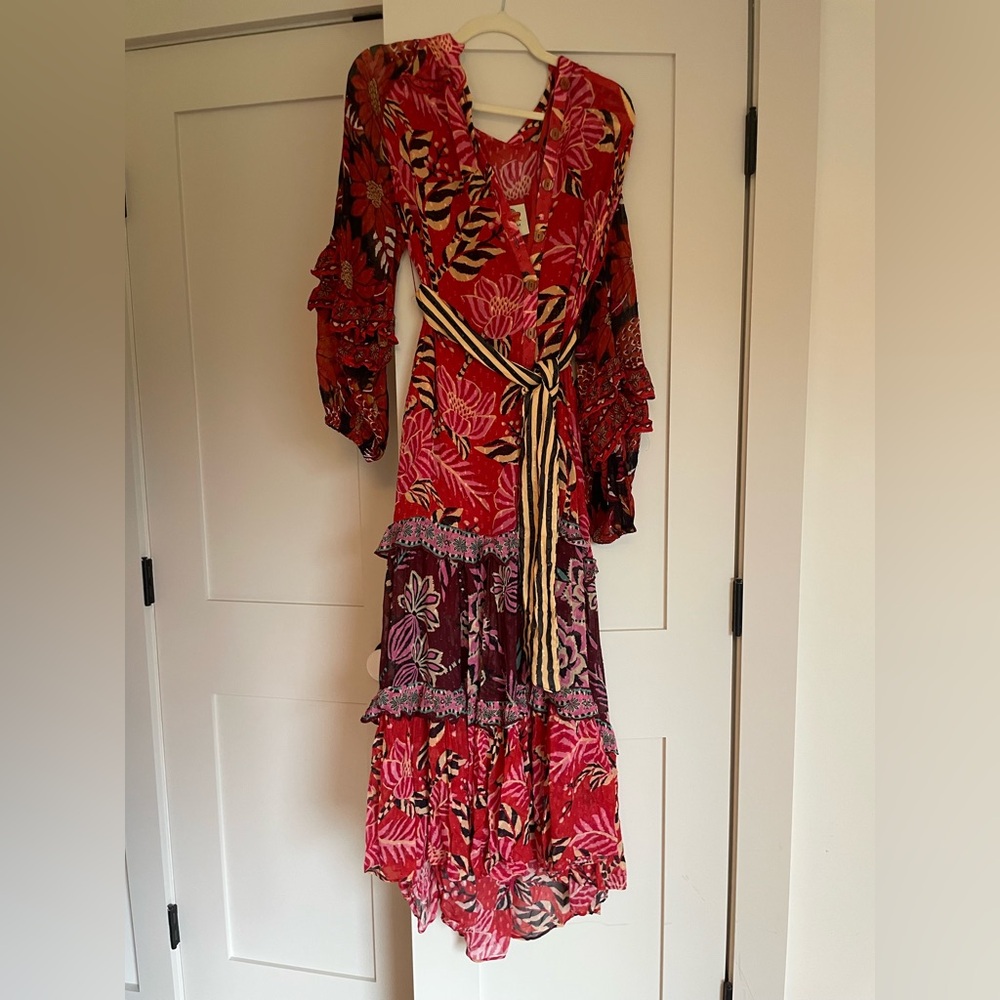 Farm Rio Mixed Floral Print Maxi